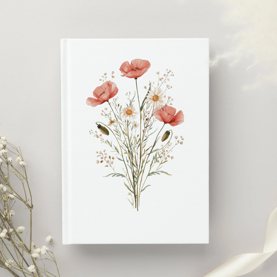 Set of 2 Printable Floral Wall Art | Poppy & Wildflower Digital Download