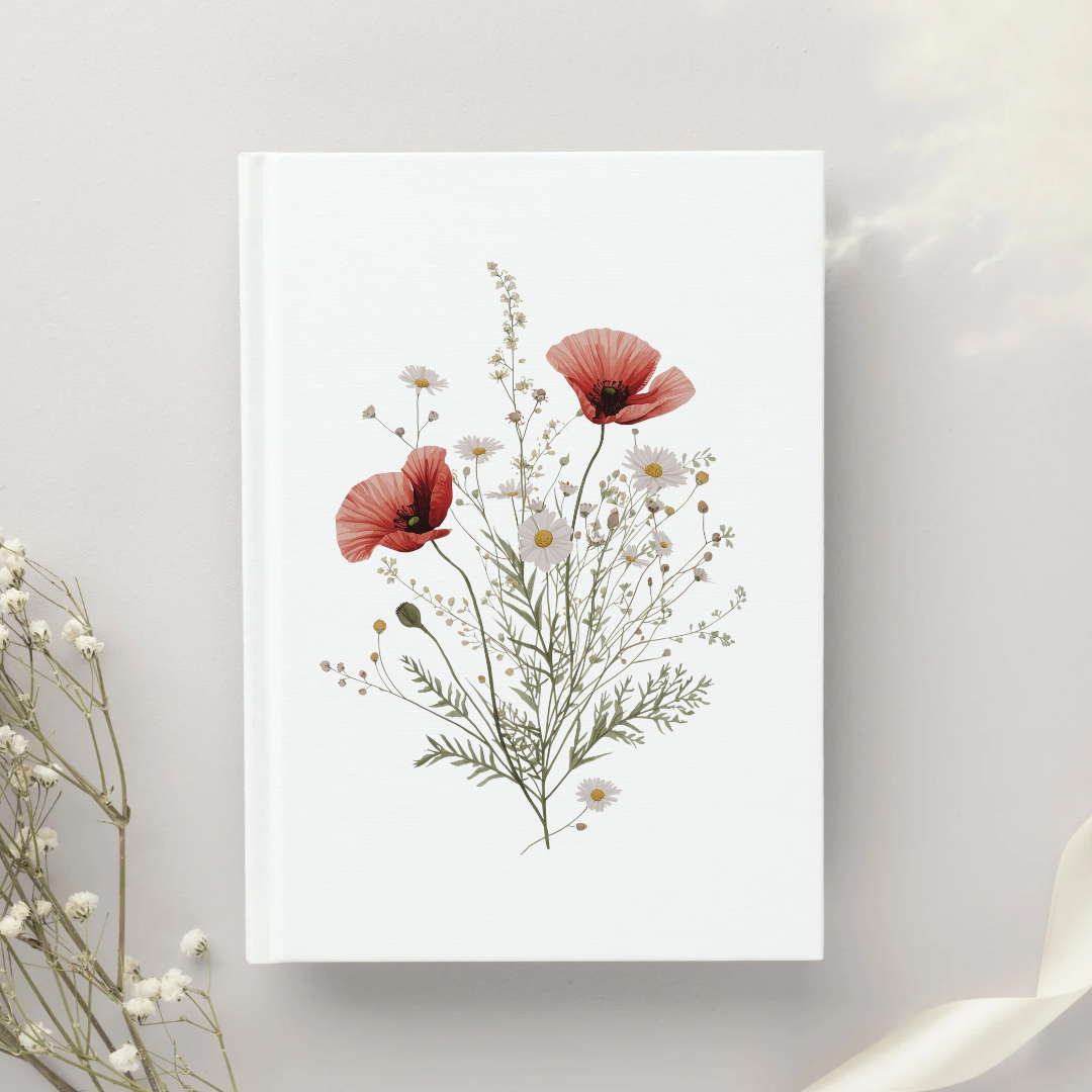 Set of 2 Printable Floral Wall Art | Poppy & Wildflower Digital Download